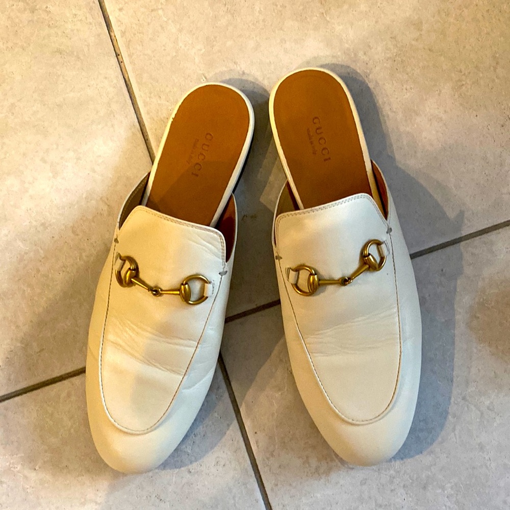 Gucci cream Princeton Loafer Mule